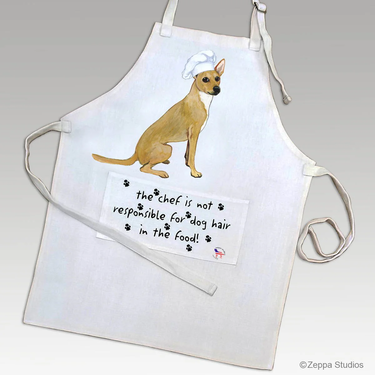 Coated Xoloitzcuintli Apron