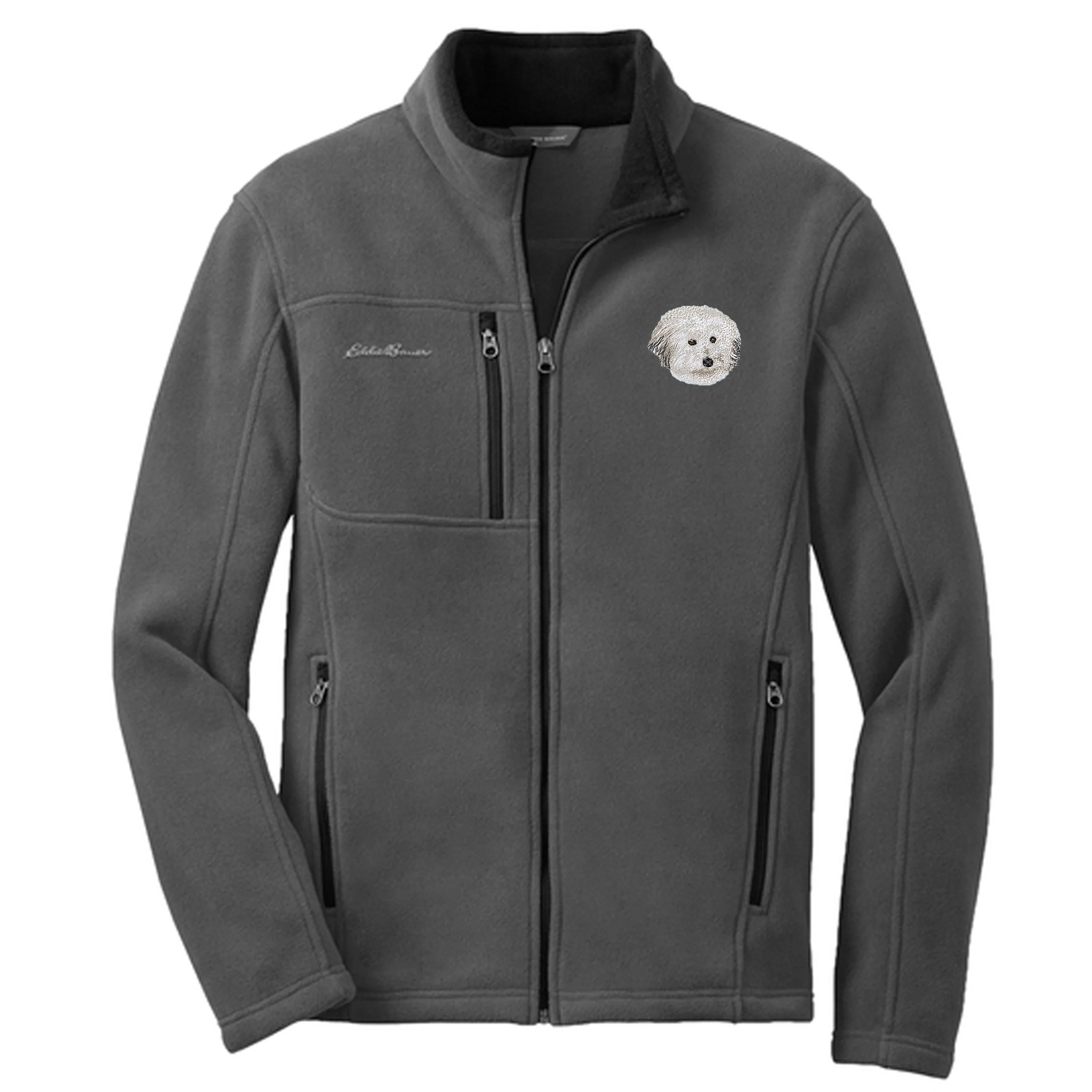Coton de Tulear Embroidered Men's Fleece Jacket