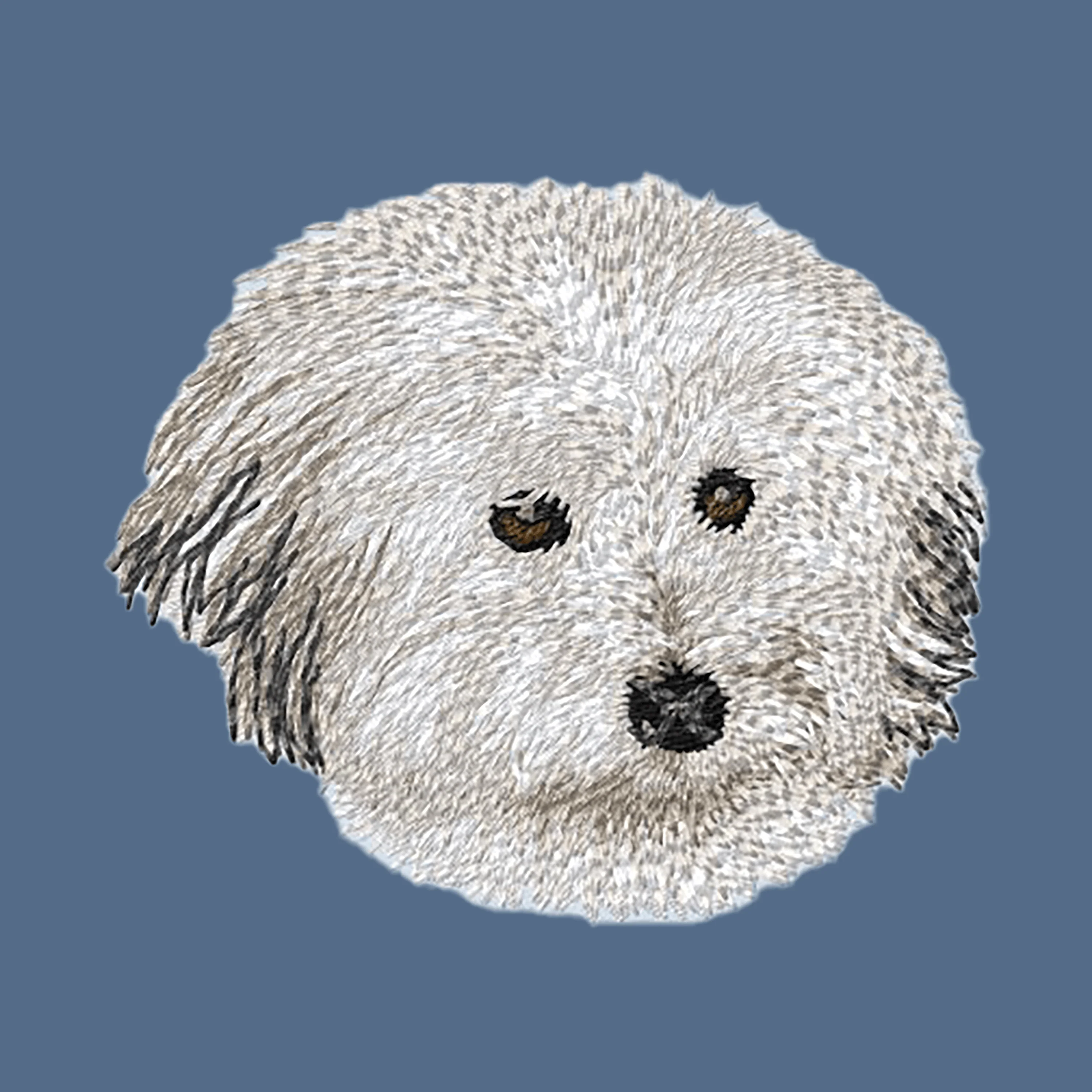 Coton de Tulear Embroidered Women's Denim Shirt - Image 2