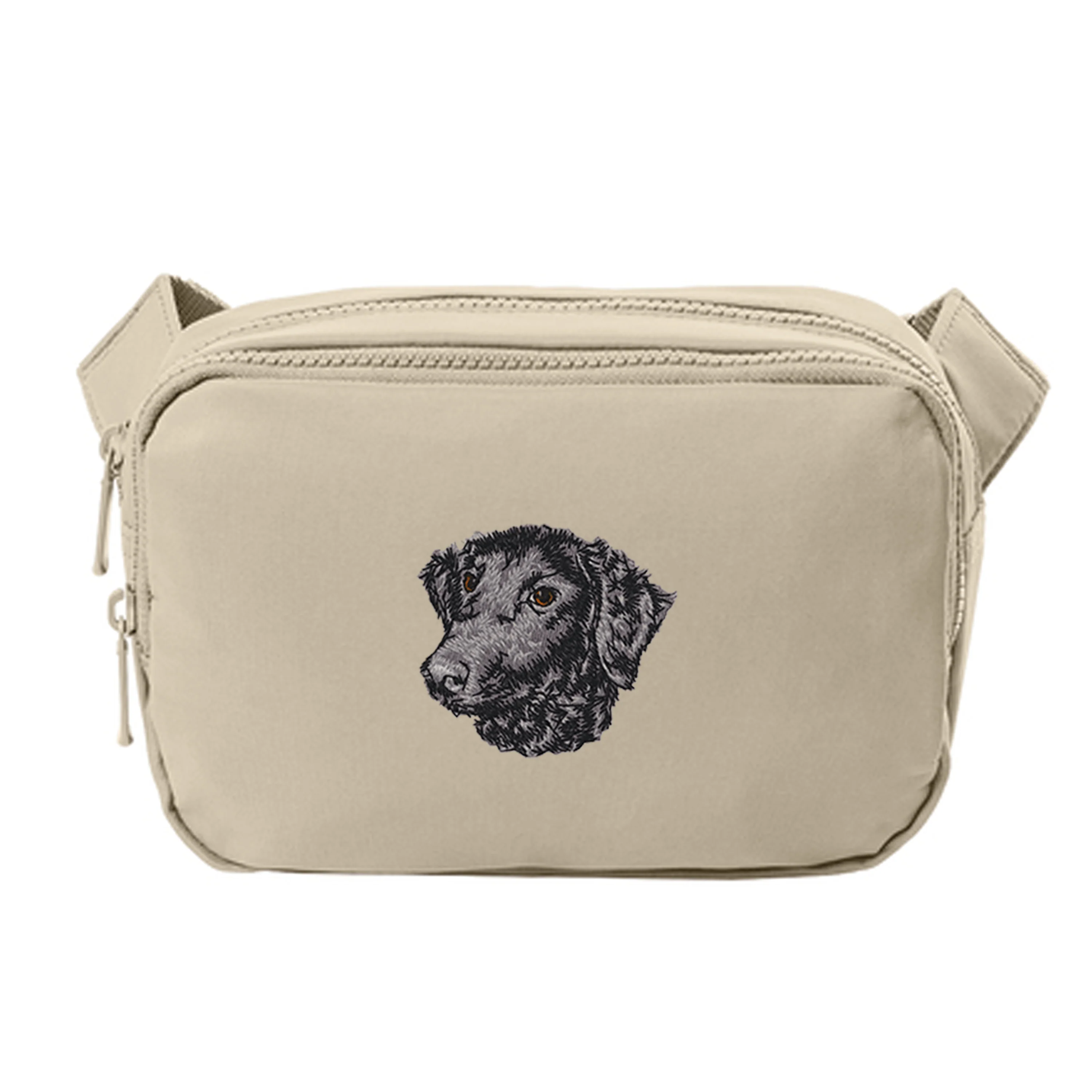 Curly-Coated Retriever Embroidered Crossbody Bag