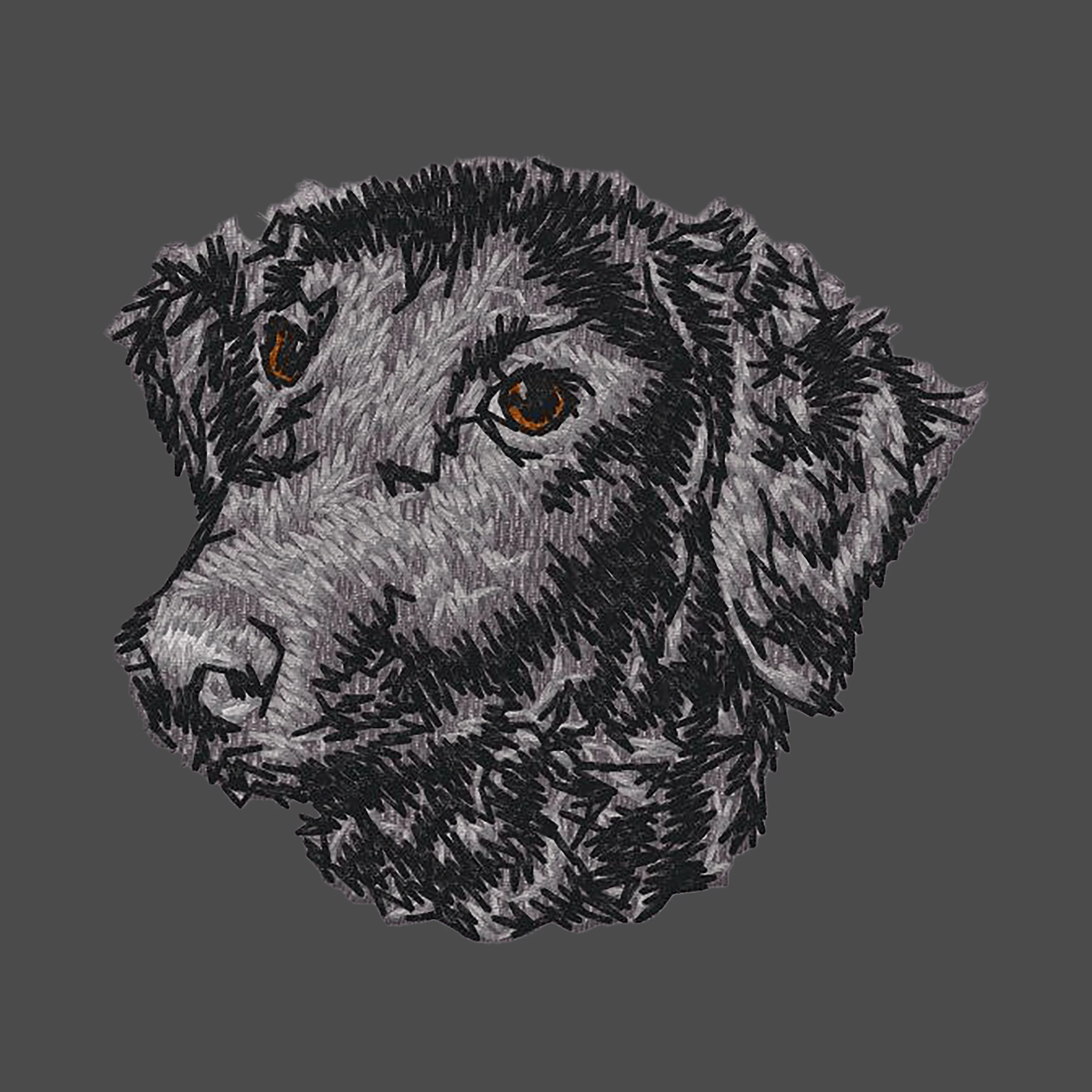 Curly-Coated Retriever Embroidered Men's Fleece Jacket - Image 2