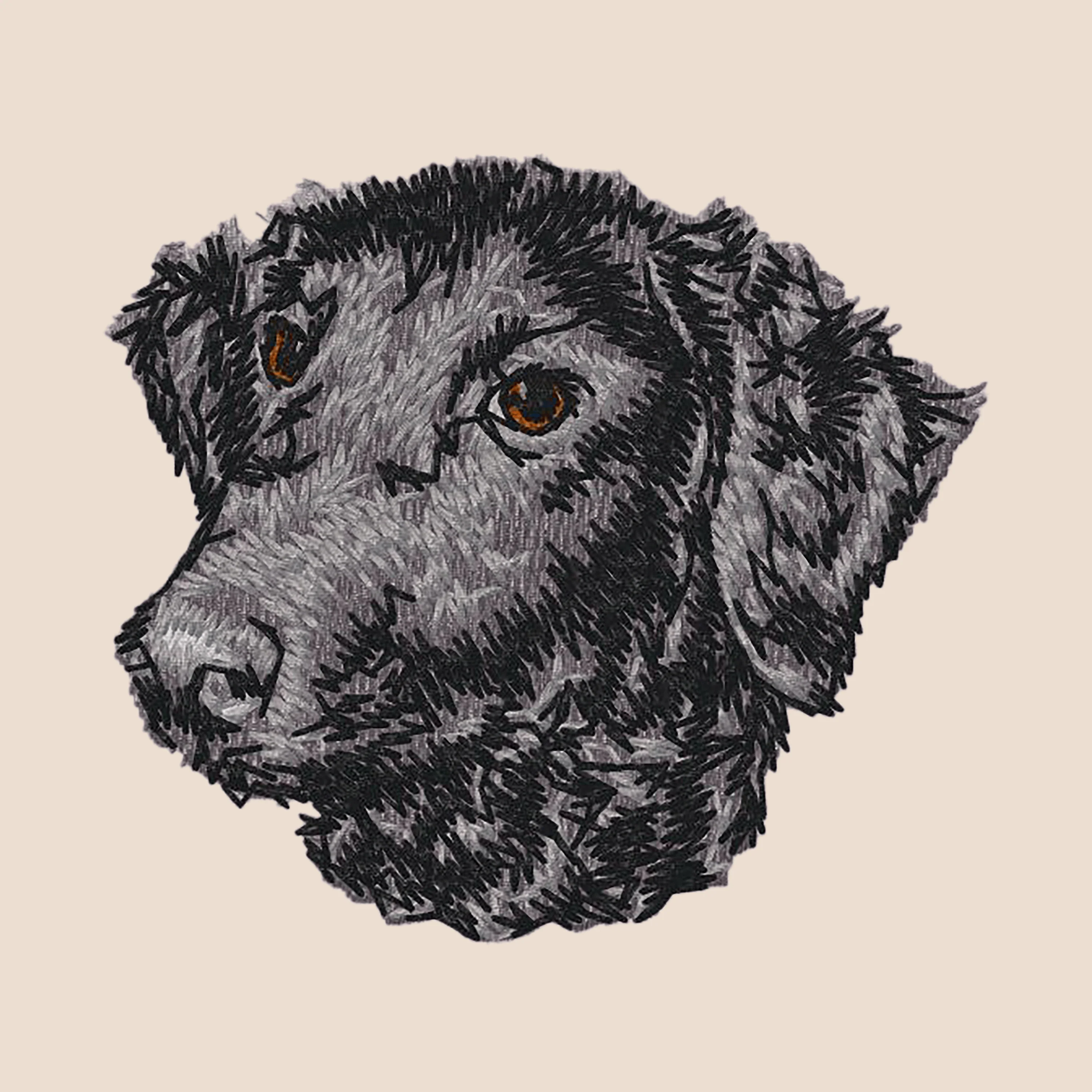 Curly-Coated Retriever Embroidered Tote - Image 4