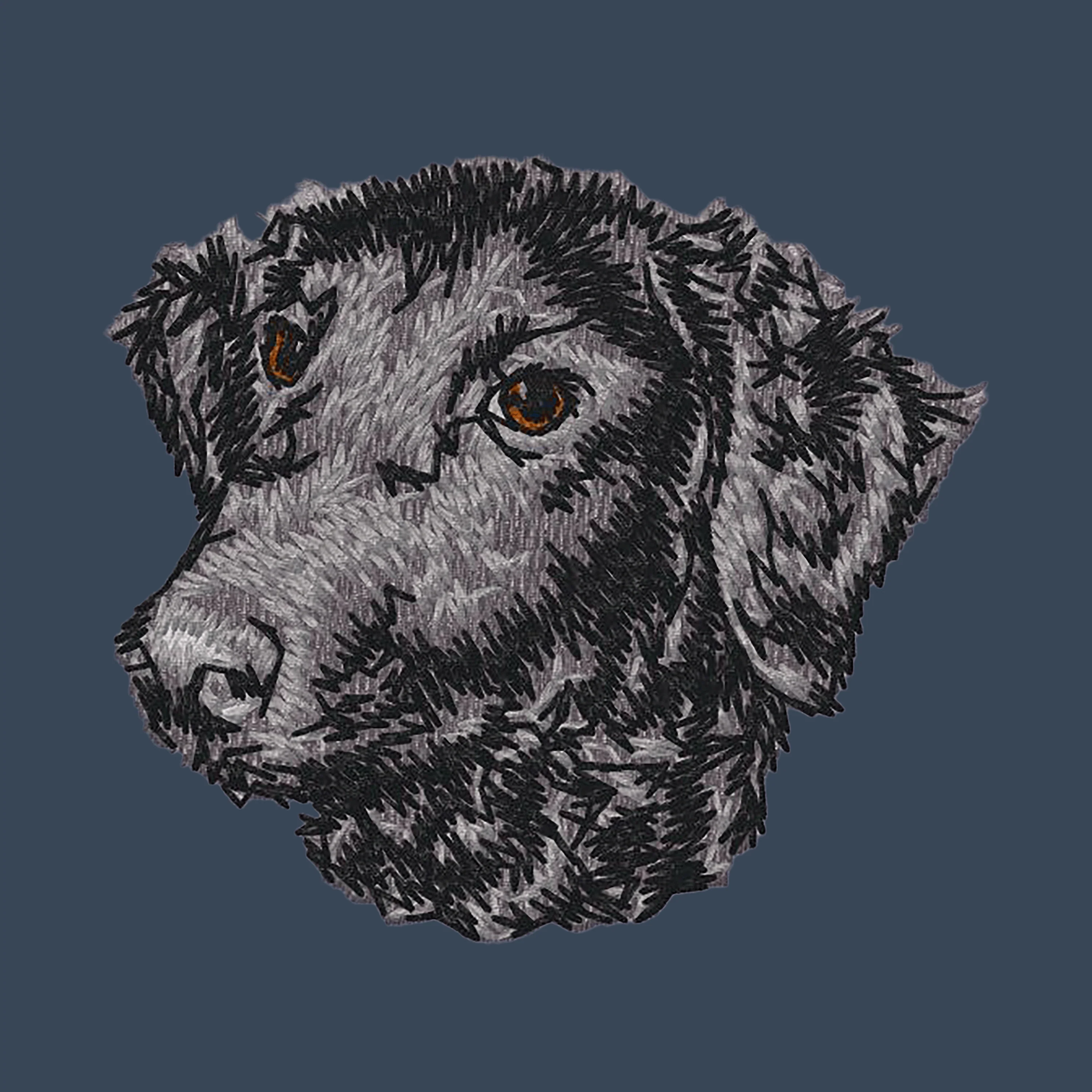 Curly-Coated Retriever Embroidered Women's Denim Shirt - Image 3