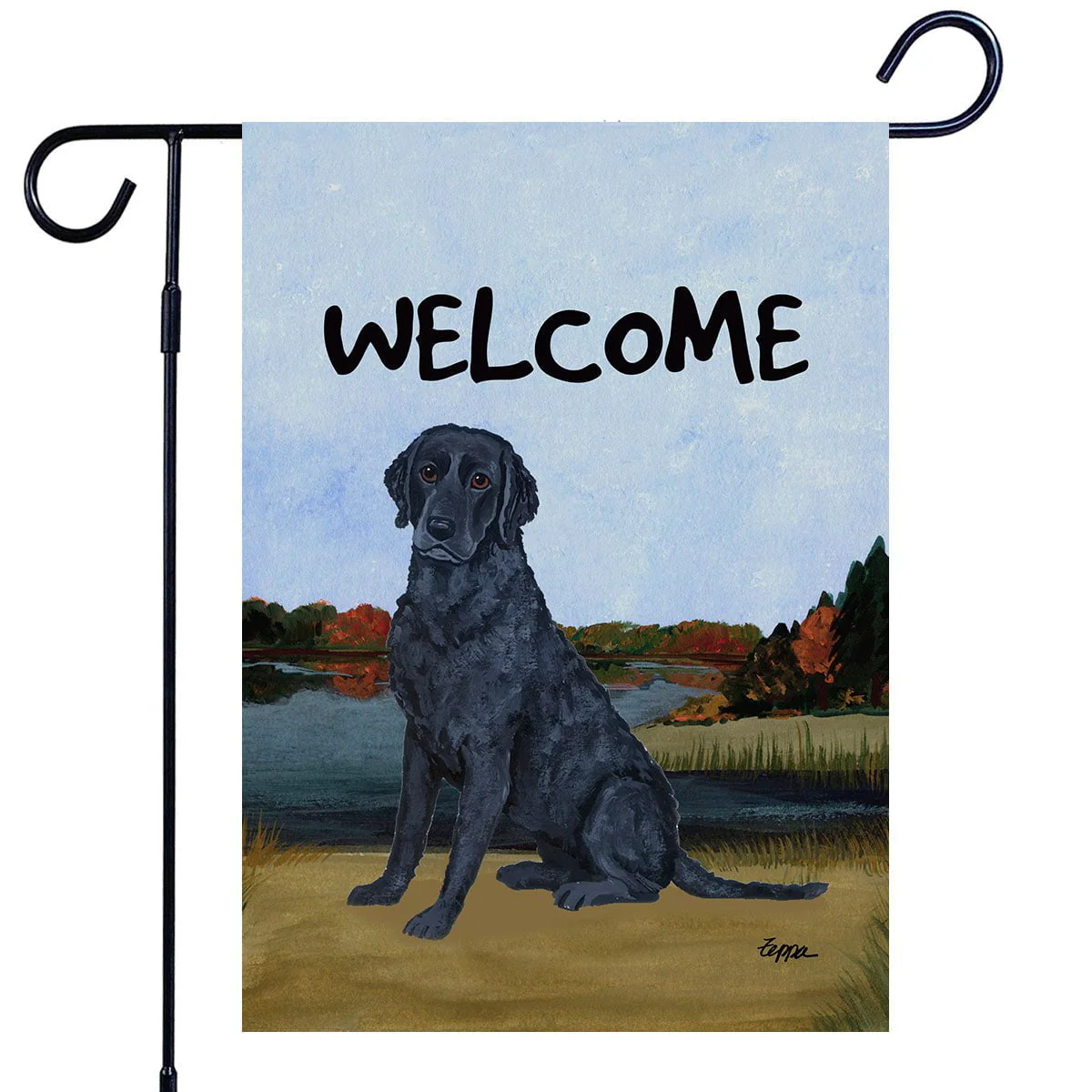 Curly-Coated Retriever Garden Flag