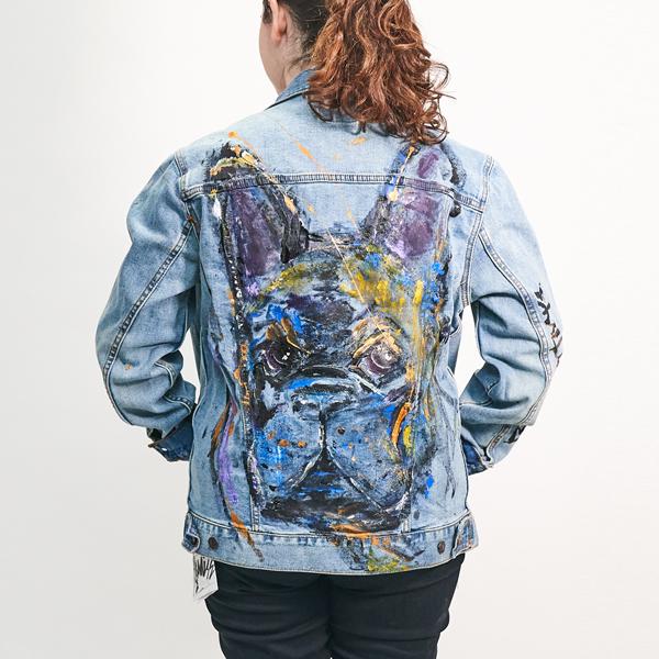 Customized Hand-Painted Dog Breed Denim Jackets - Image 6
