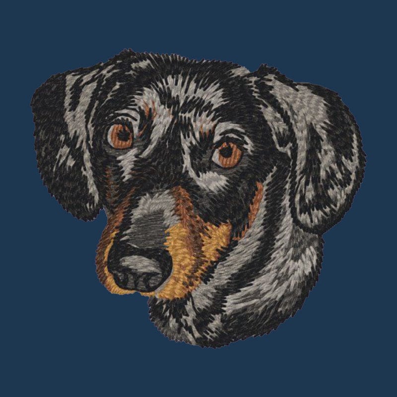 Dachshund Embroidered Men's Denim Shirt - Image 8