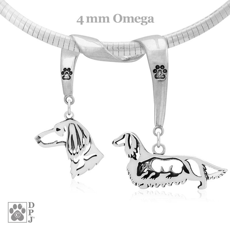Dachshund, Longhaired, Charm Holder, Necklace - Image 2