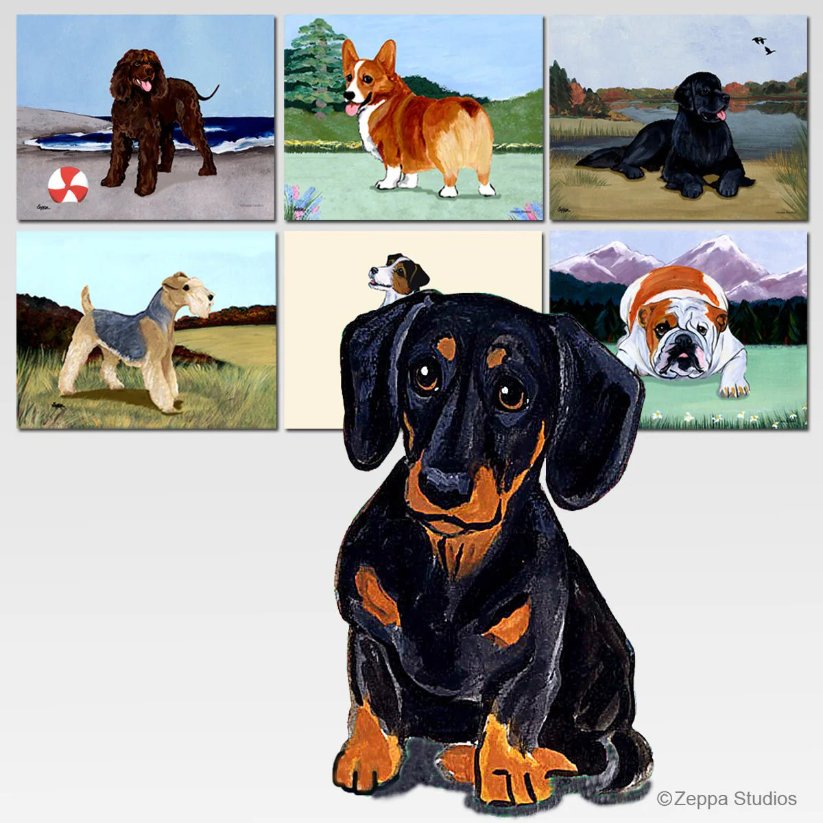 Dachshund  Scenic Cutting Board