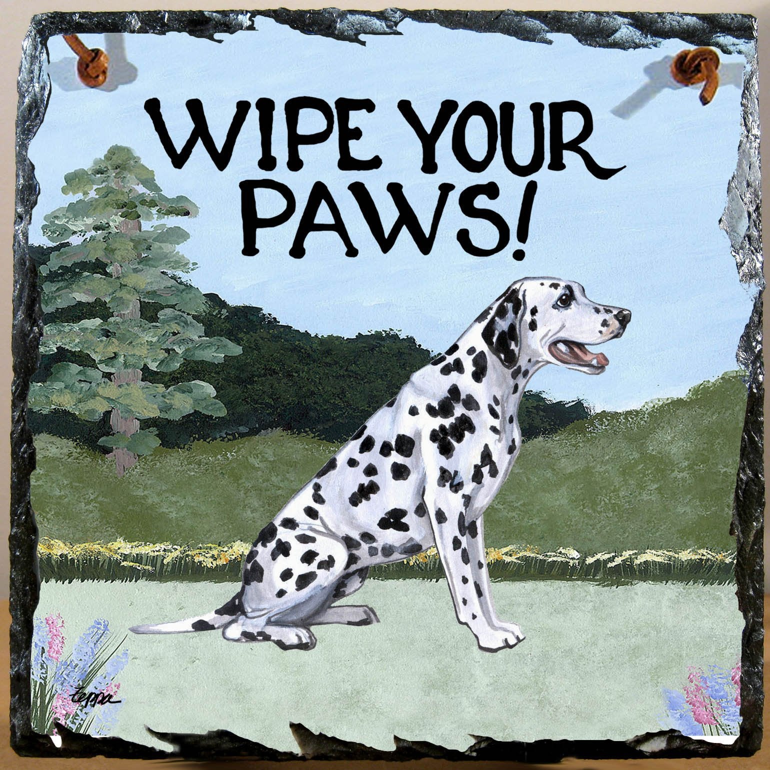 Dalmatian Slate Sign