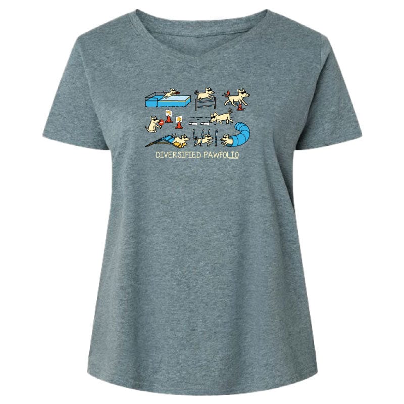 Diversified Pawfoilio Agility  - Ladies Curvy V-Neck Tee