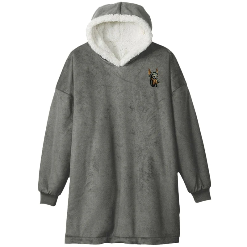 Doberman Pinscher Embroidered Wearable Blanket - Image 3