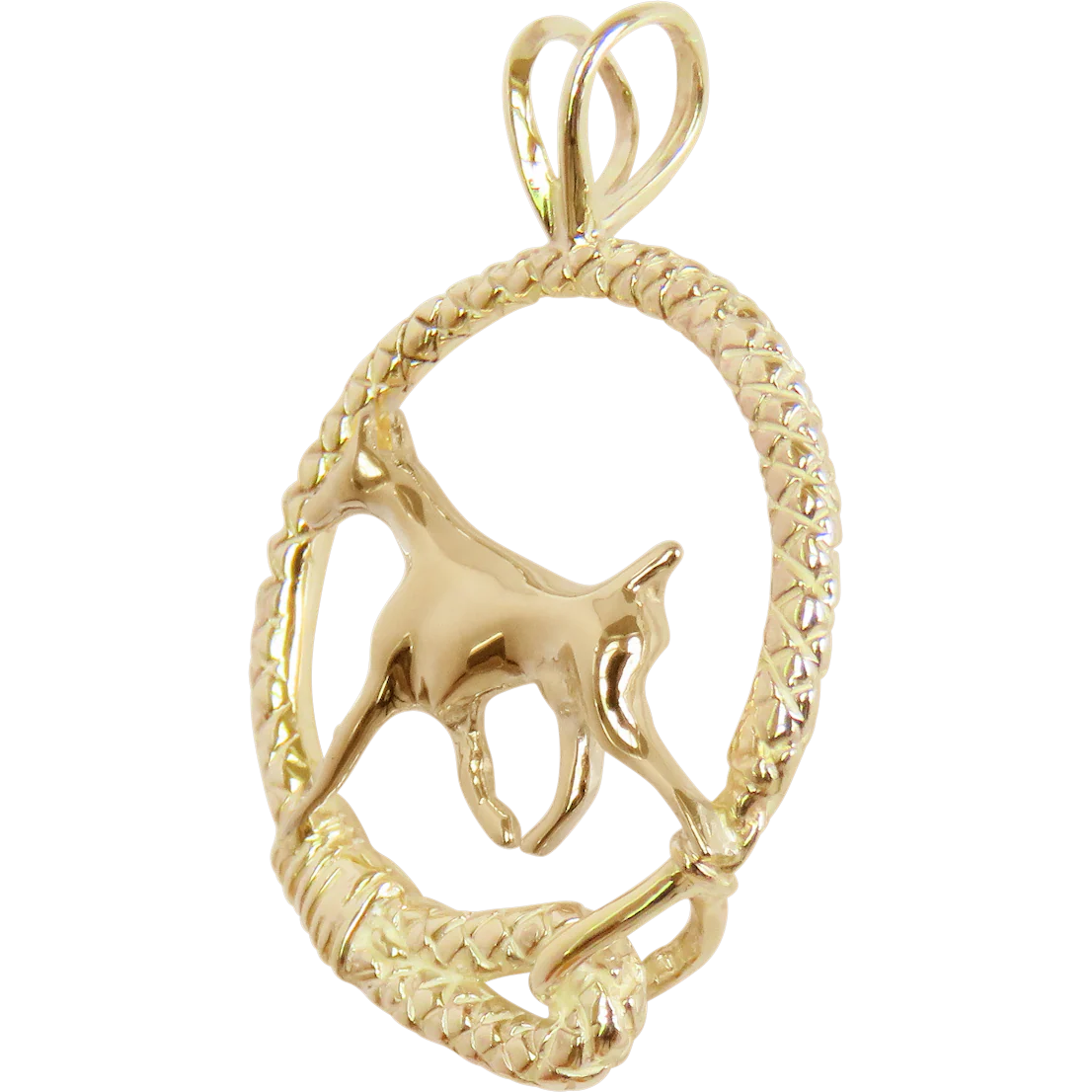 Doberman Pinscher Solid 14K Gold  Leash Pendant - Image 3