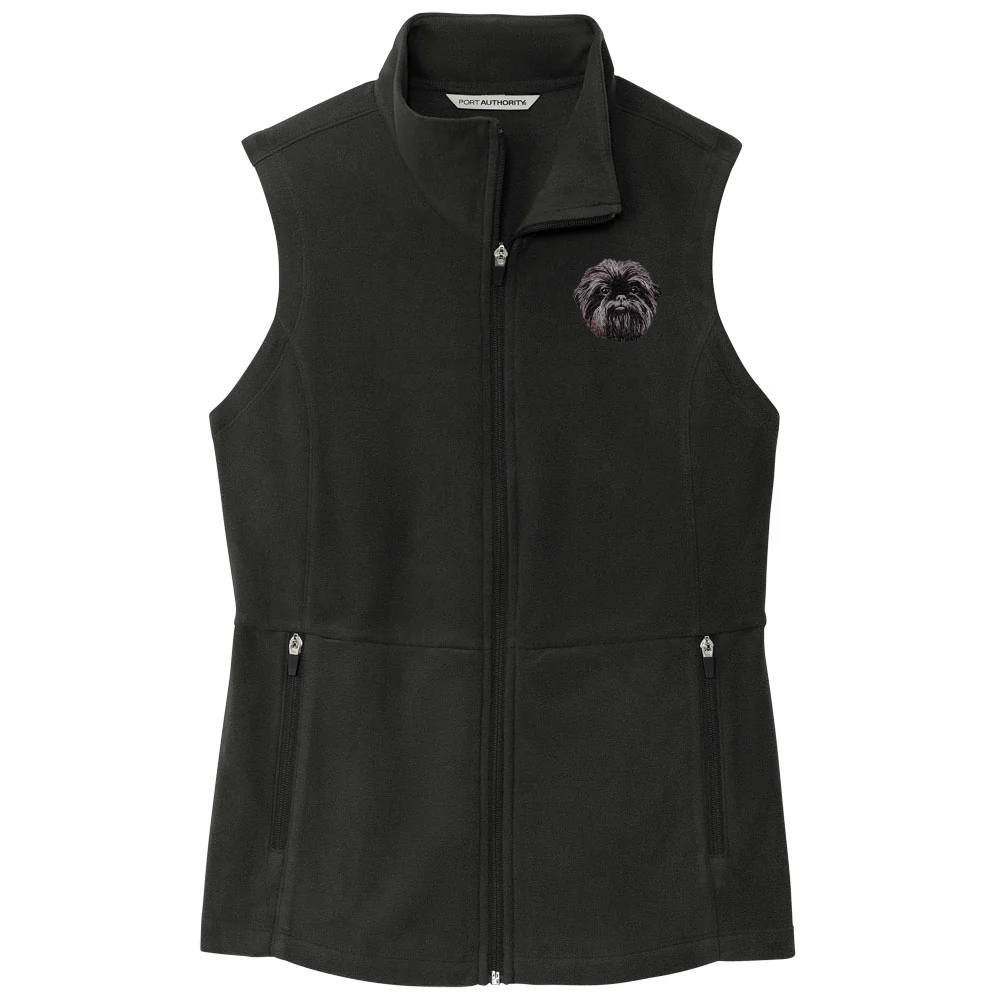 Affenpinscher Embroidered Women's Fleece Vest - Image 3