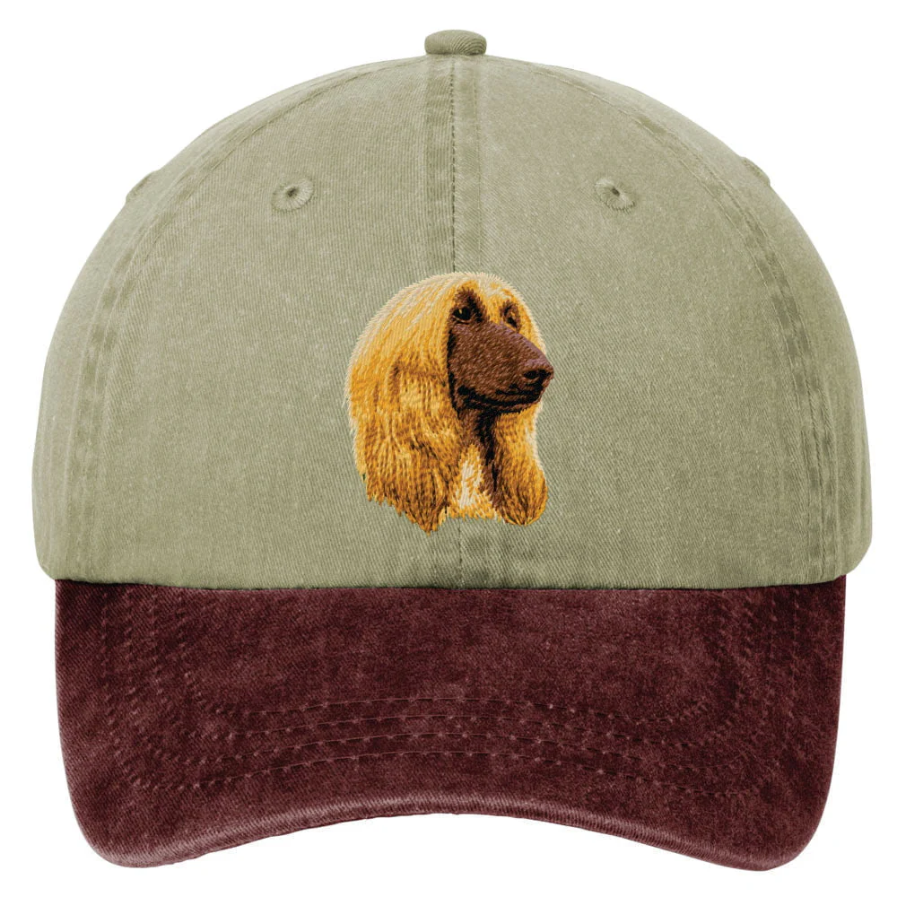 Afghan Hound  Embroidered Two Tone Baseball Cap - Image 3