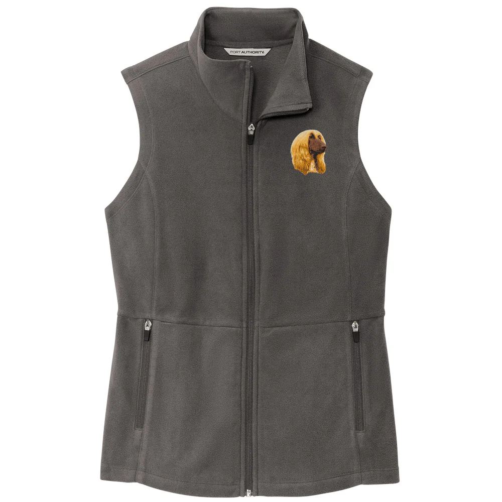 Afghan Hound Embroidered Women's Fleece Vest - Image 2