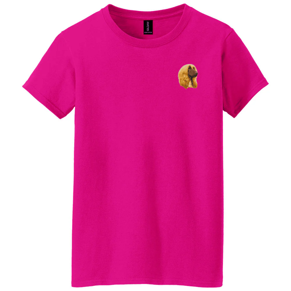 Afghan Hound Embroidered Women's T-Shirt