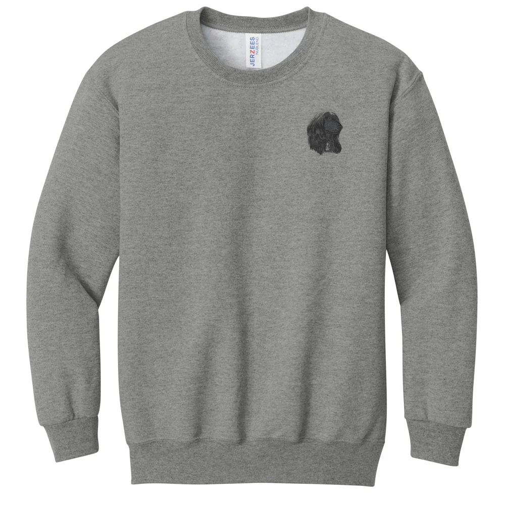 Afghan Hound Embroidered Youth Crewneck Sweatshirt - Image 2