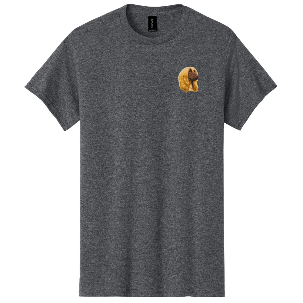 Afghan Hound Embroidered Men's T-Shirt - Image 5
