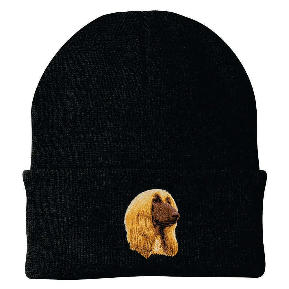 Afghan Hound Embroidered Beanie - Image 2
