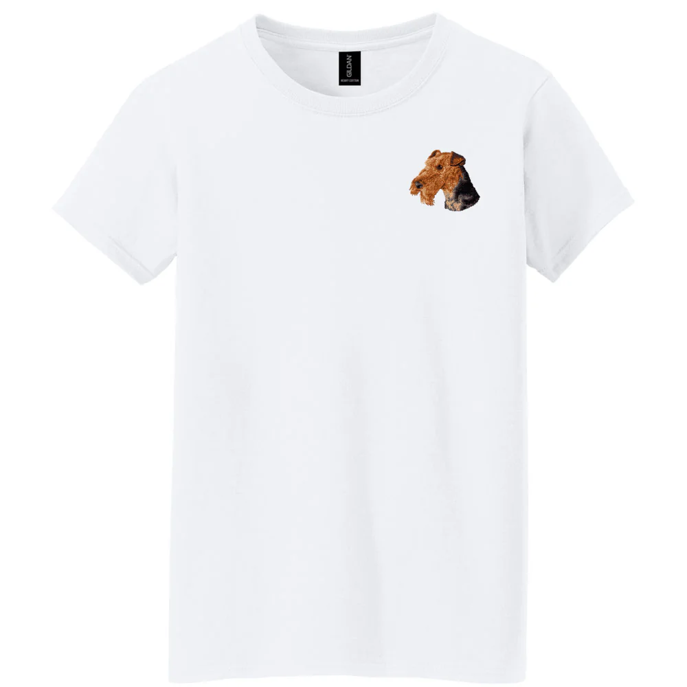 Airedale Terrier Embroidered Women's T-Shirt - Image 2