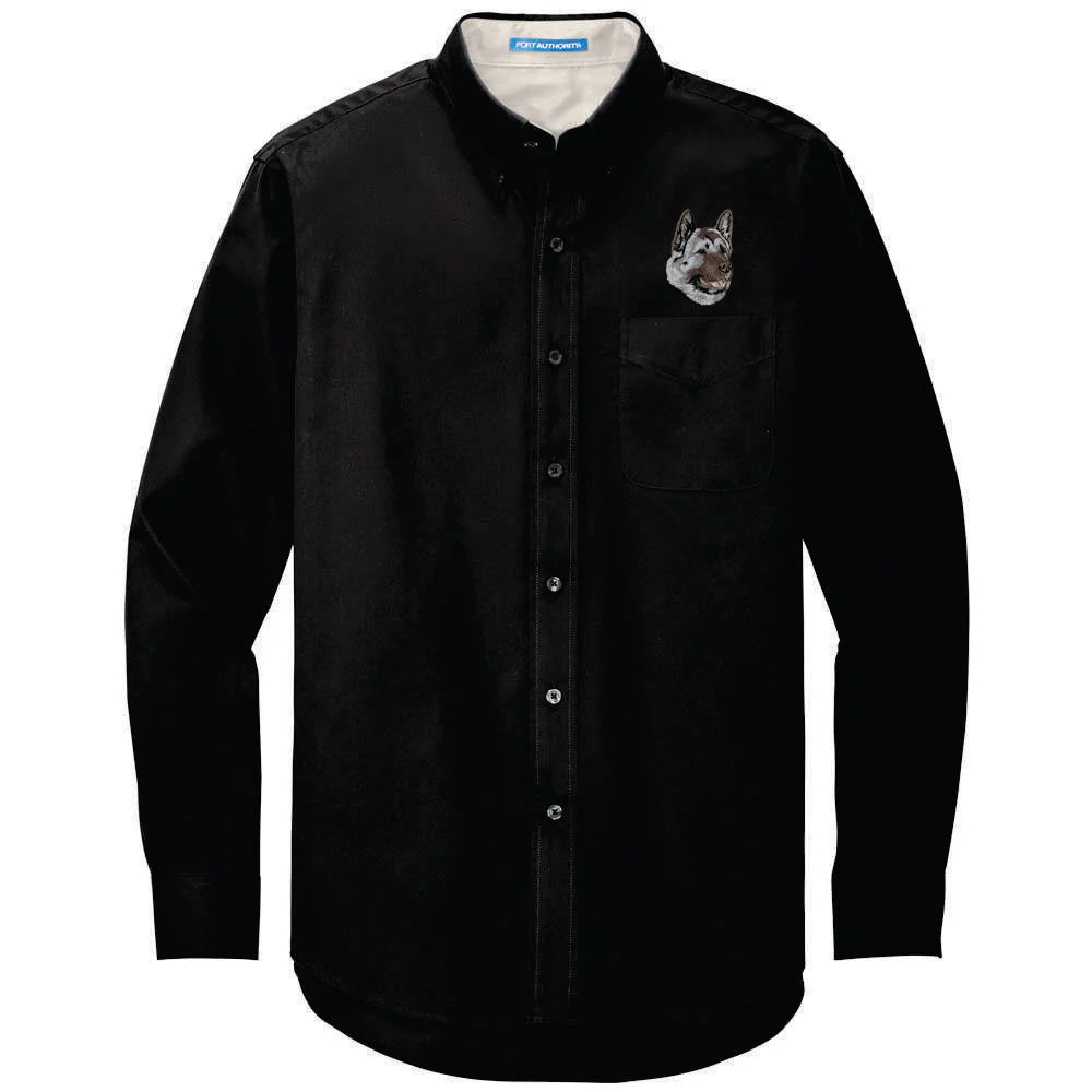 Akita Embroidered Long Sleeve Button Up Shirt - Image 5