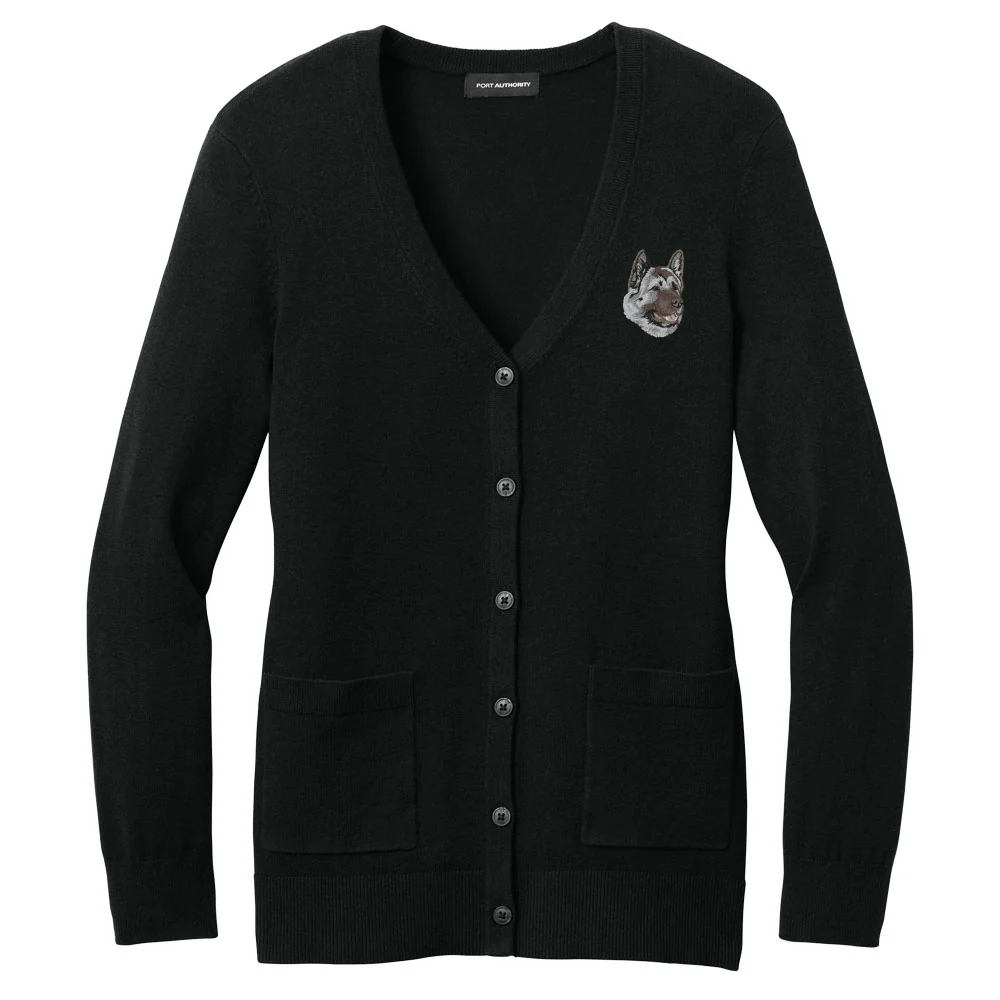 Akita Embroidered Button-Up Cardigan Sweater - Image 3