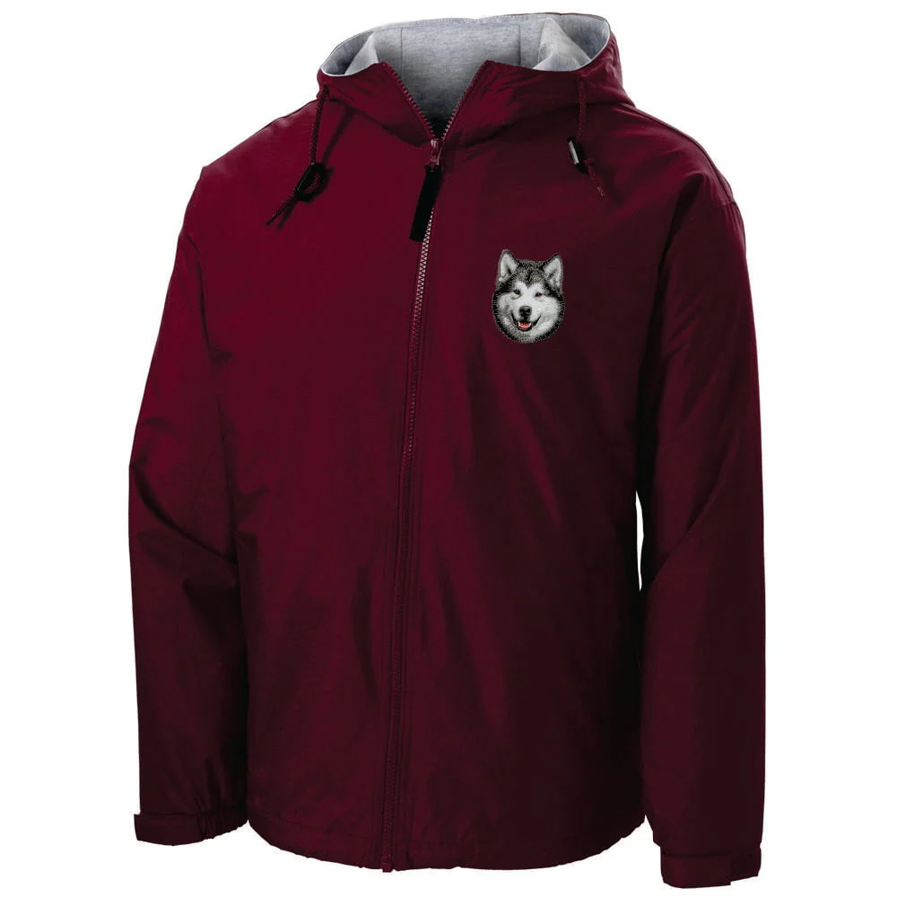 Alaskan Malamute Embroidered Hooded Jacket - Image 4