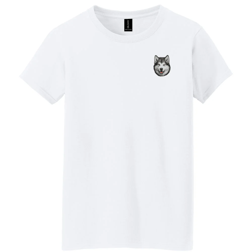 Alaskan Malamute Embroidered Women's T-Shirt - Image 2