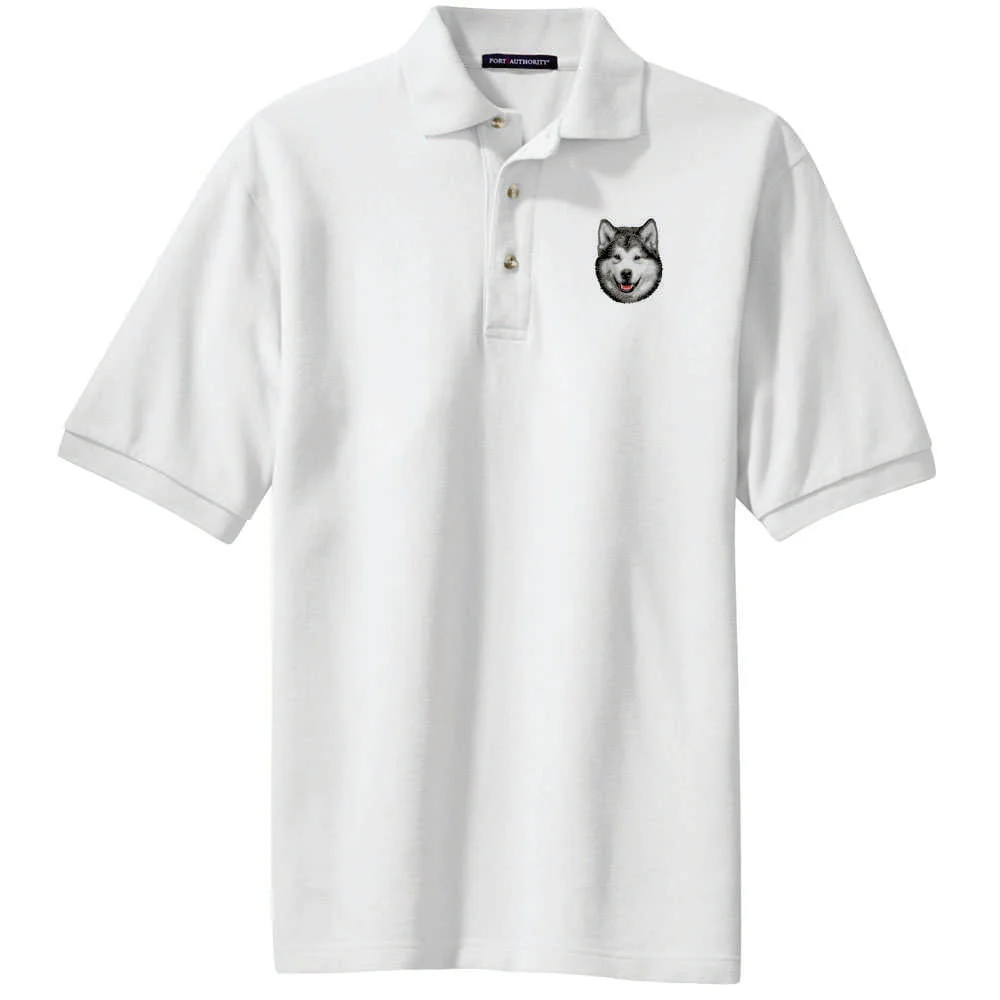 Alaskan Malamute Embroidered Polo Shirt - Image 2