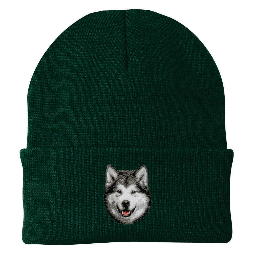 Alaskan Malamute Embroidered Beanie - Image 2