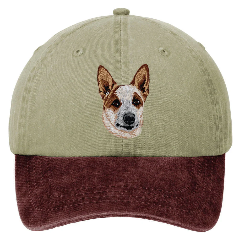 Australian Cattle Dog  Embroidered Two Tone Baseball Cap - Image 2