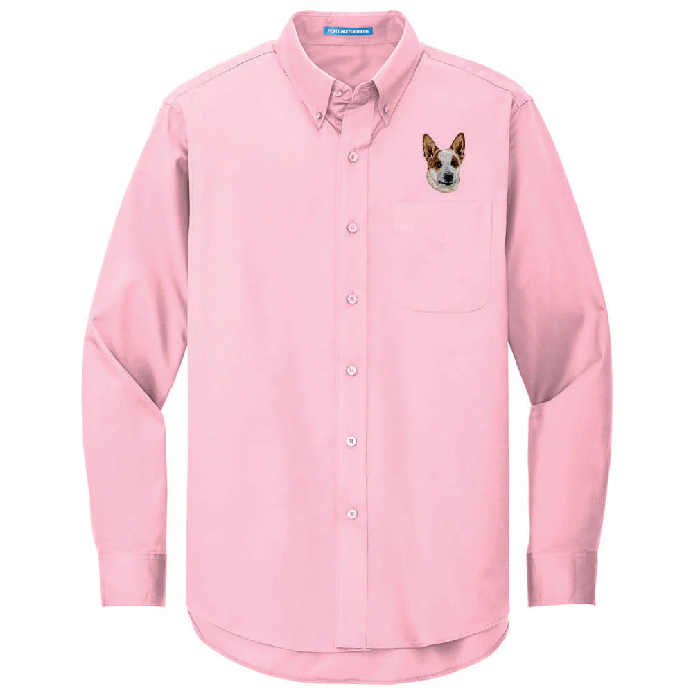 Australian Cattle Dog Embroidered Long Sleeve Button Up Shirt - Image 4