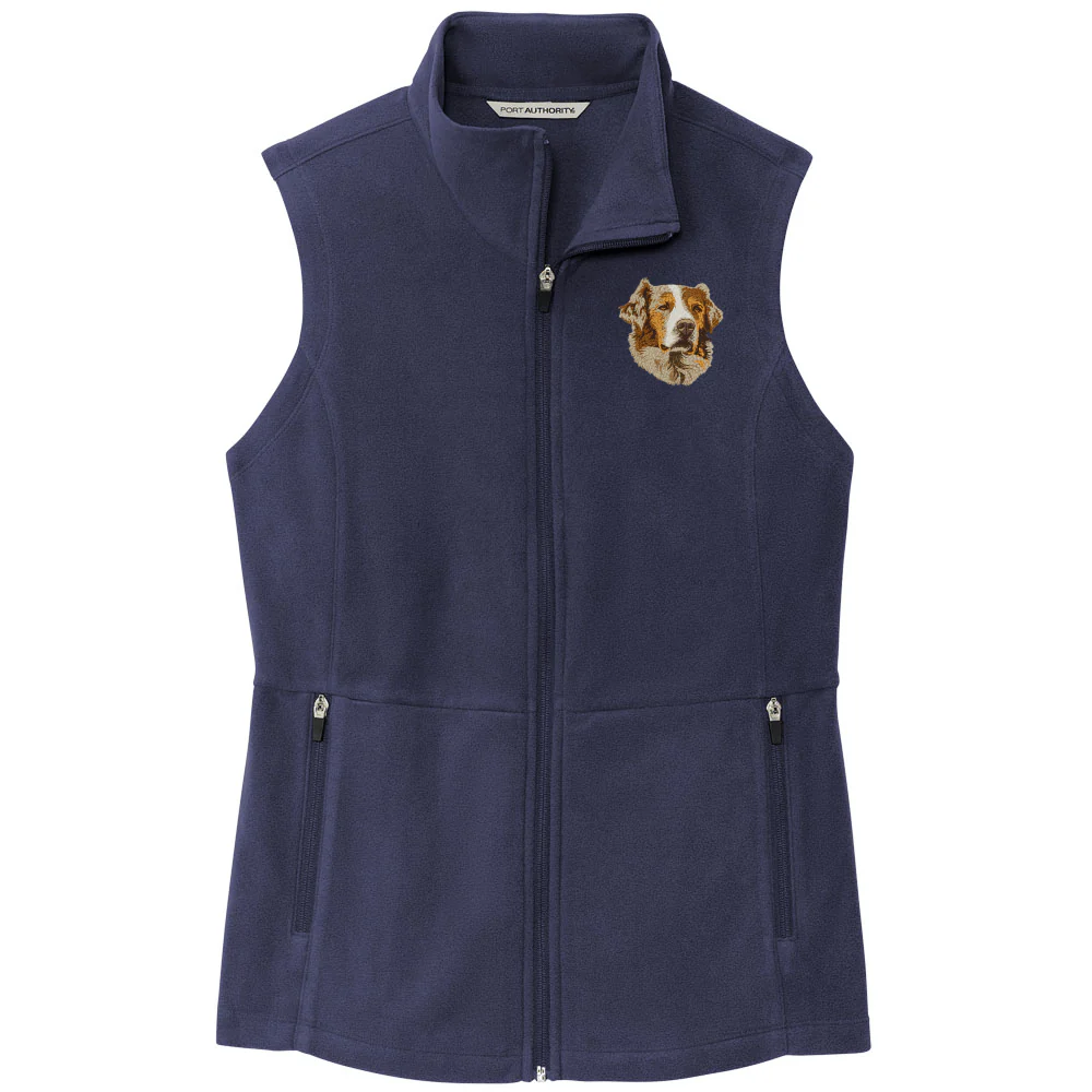 Australian Shepherd Embroidered Women's Fleece Vest