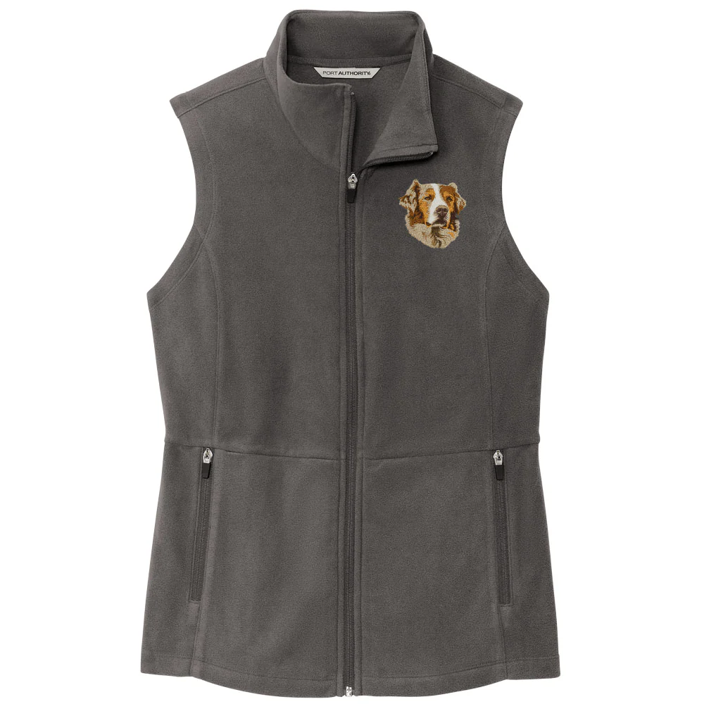 Australian Shepherd Embroidered Women's Fleece Vest - Image 2