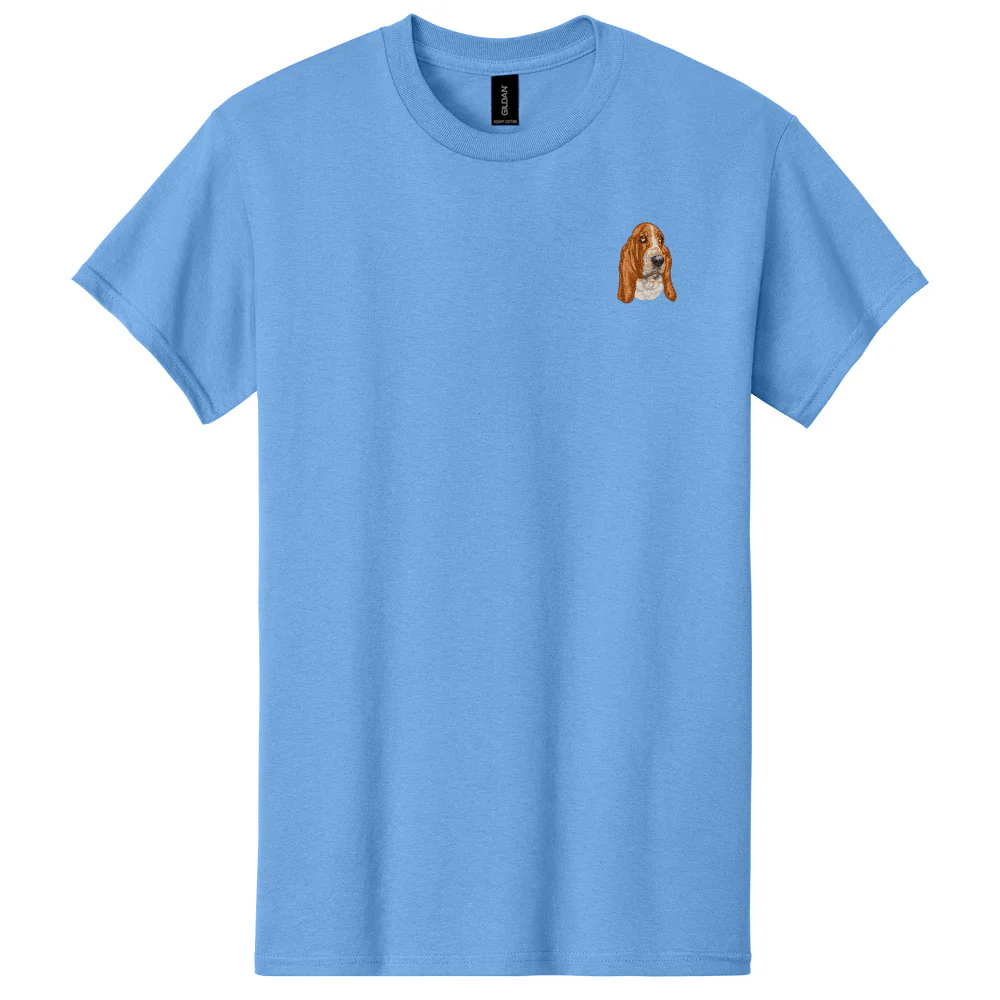 Basset Hound Embroidered Men's T-Shirt - Image 2