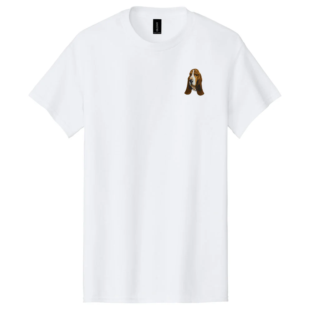 Basset Hound Embroidered Men's T-Shirt - Image 3