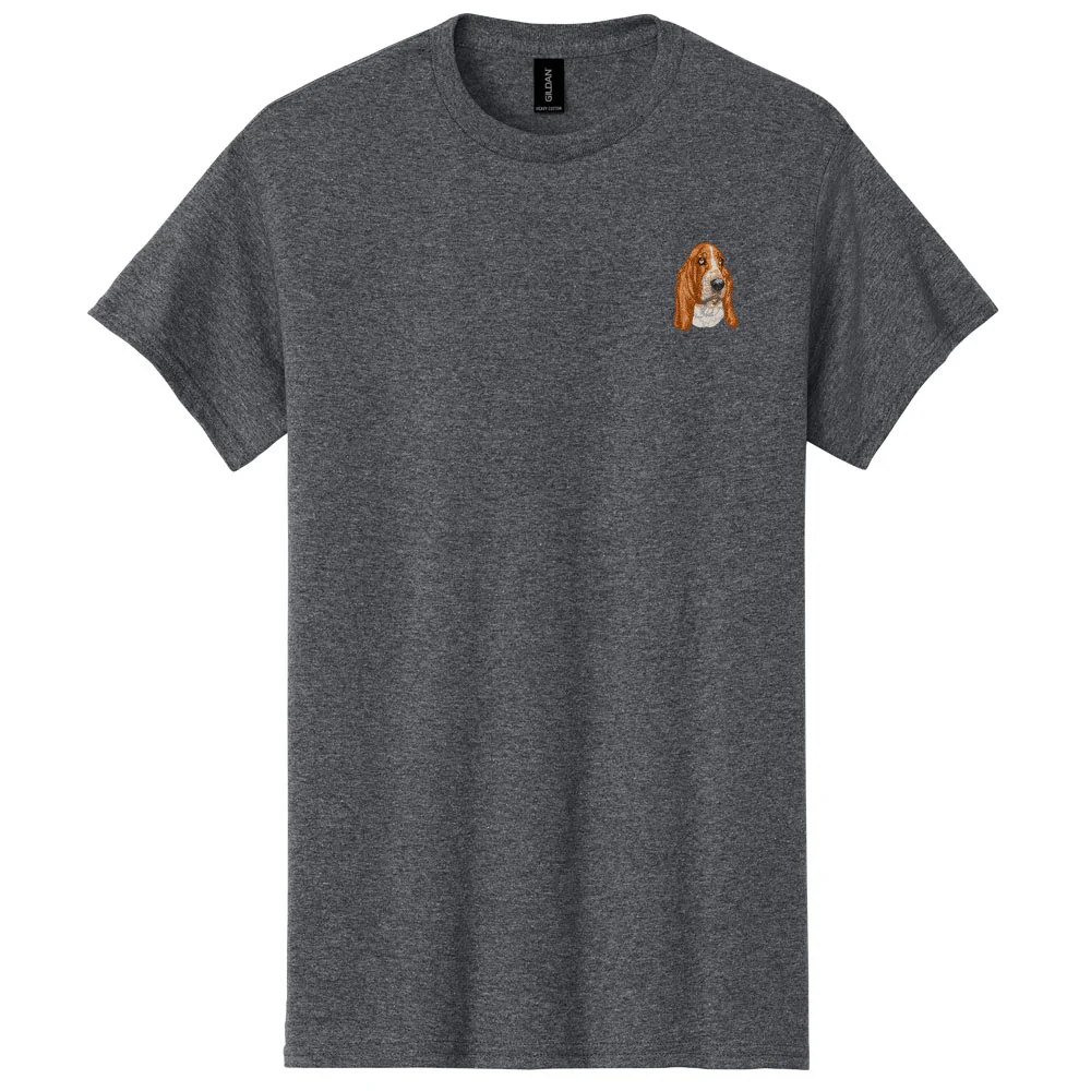 Basset Hound Embroidered Men's T-Shirt - Image 6