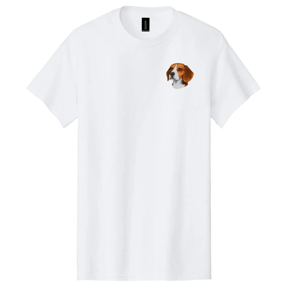 Beagle Embroidered Men's T-Shirt - Image 3