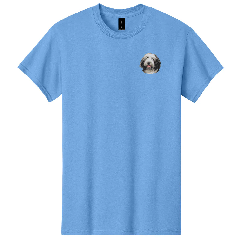 Bearded Collie Embroidered Men's T-Shirt