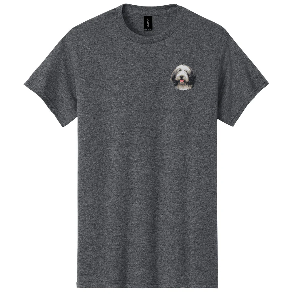 Bearded Collie Embroidered Men's T-Shirt - Image 2