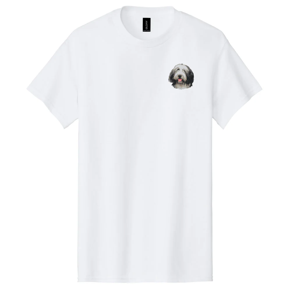 Bearded Collie Embroidered Men's T-Shirt - Image 3
