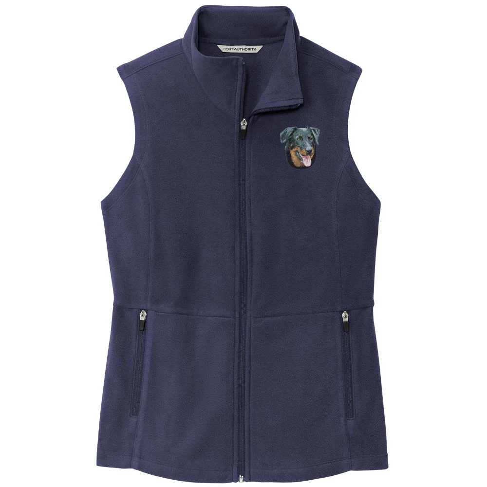 Beauceron Embroidered Women's Fleece Vest