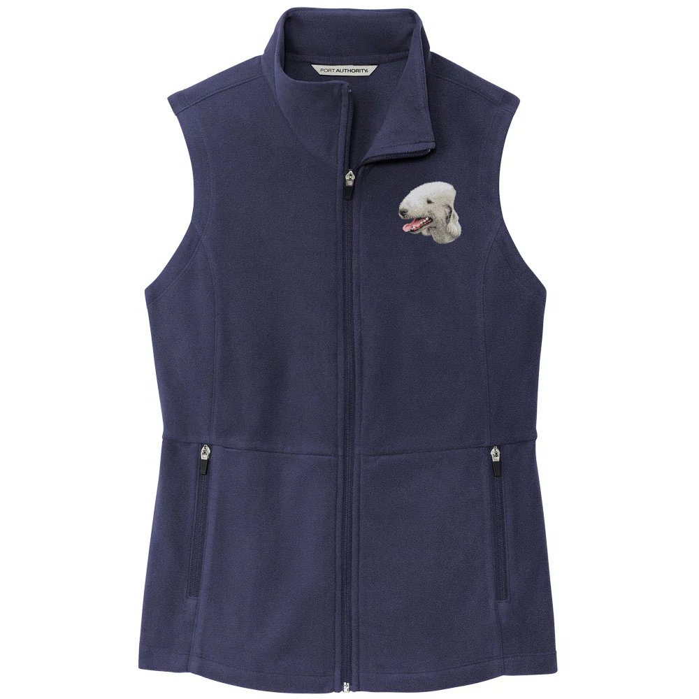 Bedlington Terrier Embroidered Women's Fleece Vest