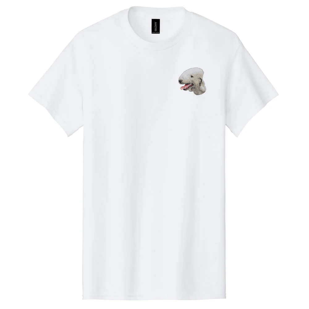 Bedlington Terrier Embroidered Men's T-Shirt - Image 3