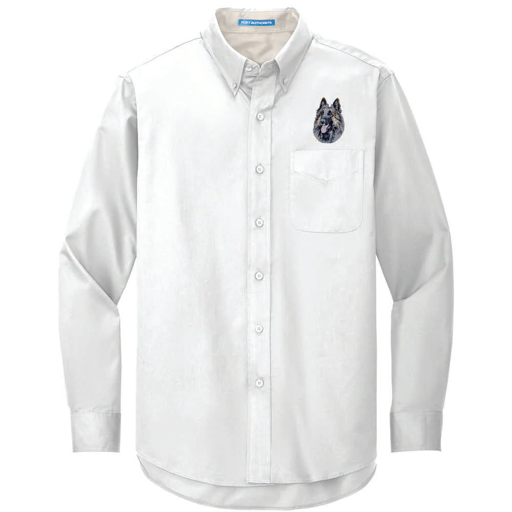 Belgian Tervuren Embroidered Long Sleeve Button Up Shirt - Image 6