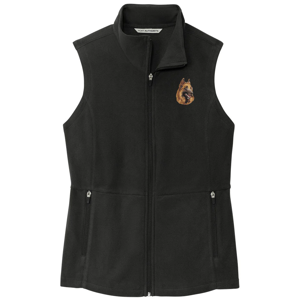 Belgian Tervuren Embroidered Women's Fleece Vest - Image 5