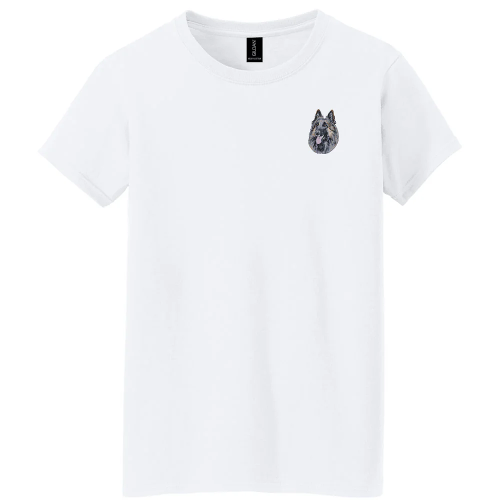 Belgian Tervuren Embroidered Women's T-Shirt - Image 4