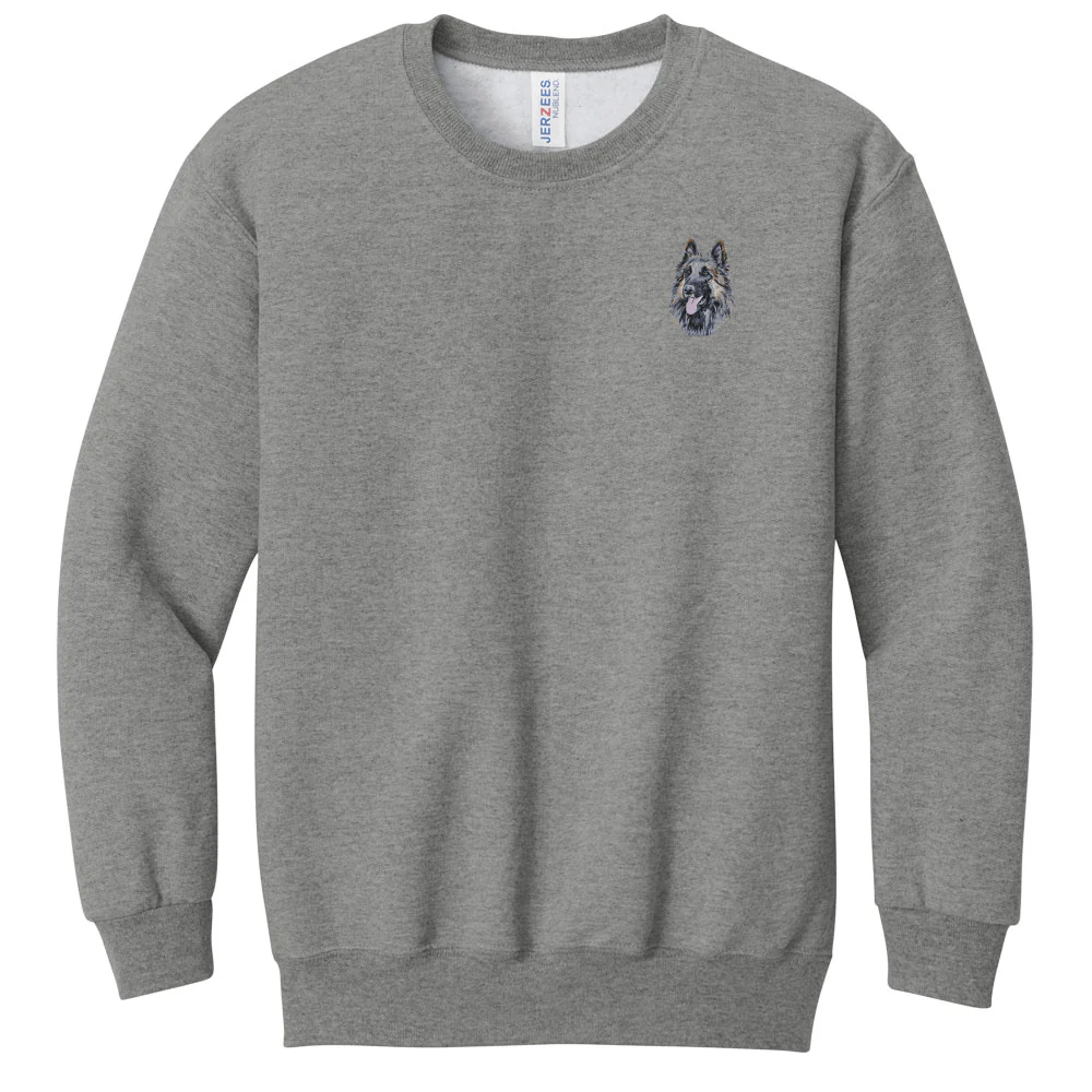 Belgian Tervuren Embroidered Youth Crewneck Sweatshirt - Image 2