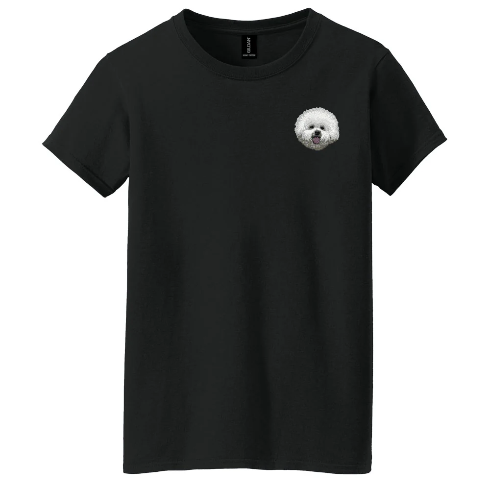 Bichon Frise Embroidered Women's T-Shirt - Image 3
