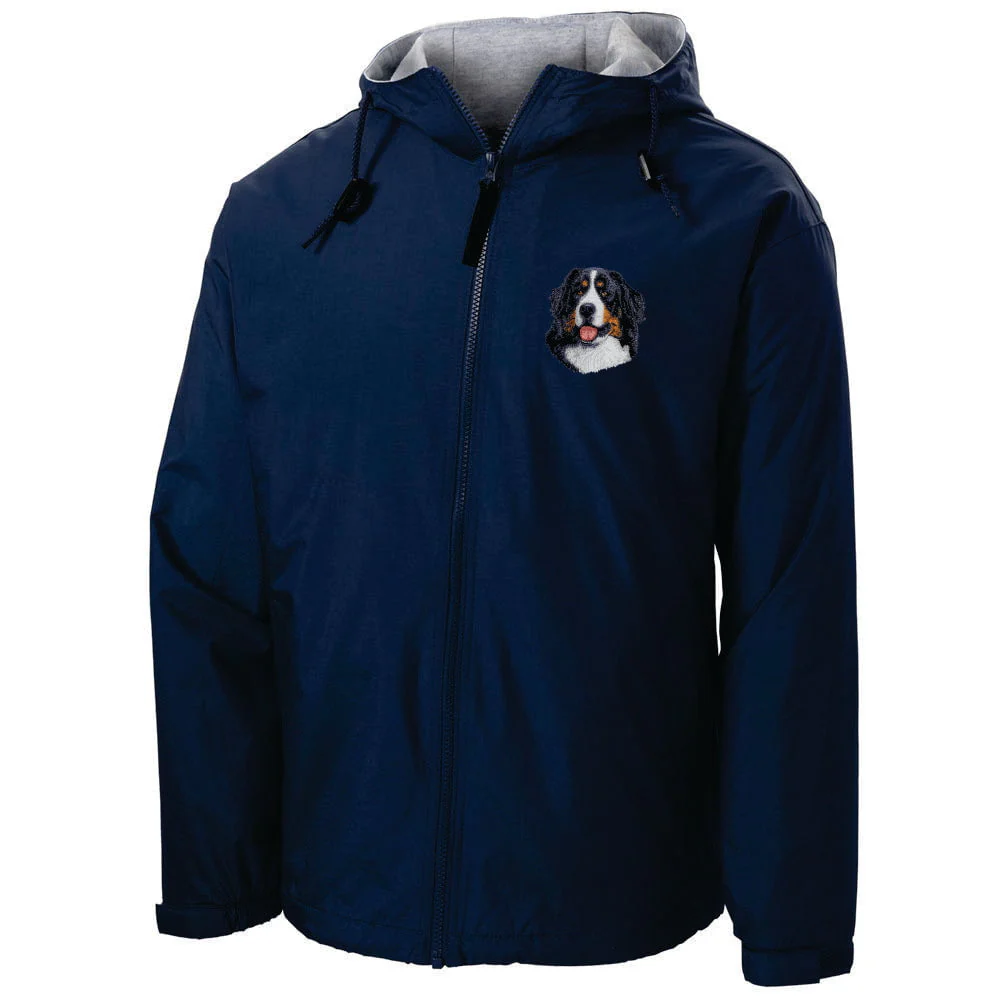 Bernese Mountain Dog Embroidered Hooded Jacket